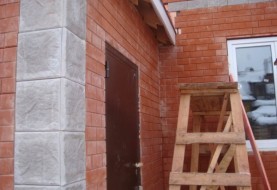 49 день - отделка углов фасадной плиткой