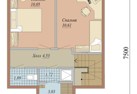 Проект планировки дома по канадской технологии площадью 85 м - фото